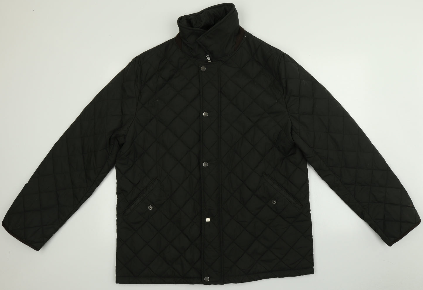 John Lewis  Mens Black   Quilted Coat Size XL