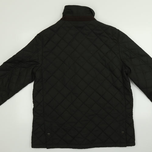 John Lewis  Mens Black   Quilted Coat Size XL