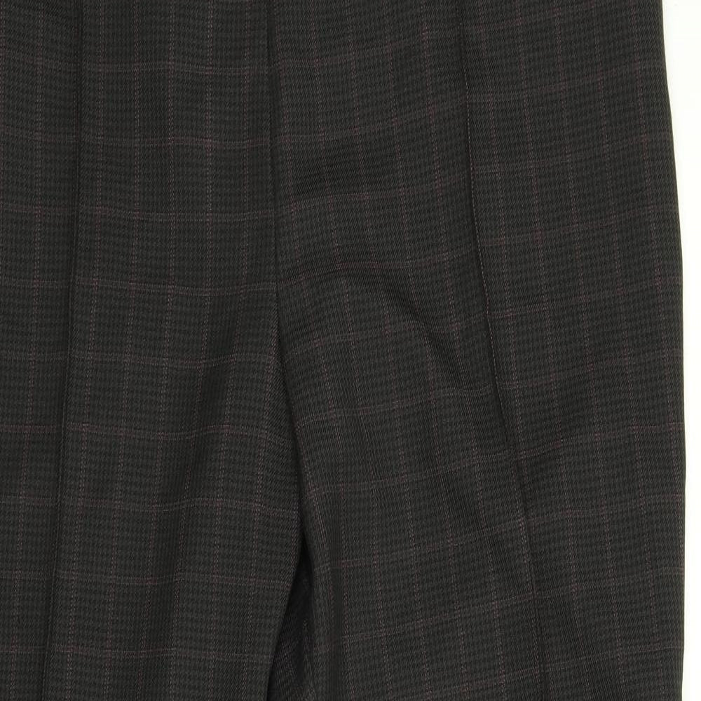 M&S Womens Multicoloured Plaid  Trousers  Size 20 L25 in