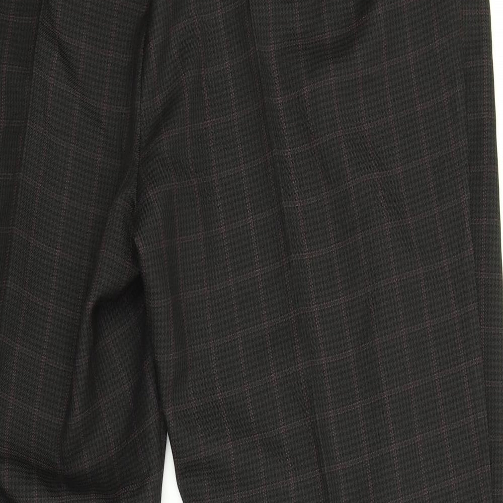 M&S Womens Multicoloured Plaid  Trousers  Size 20 L25 in