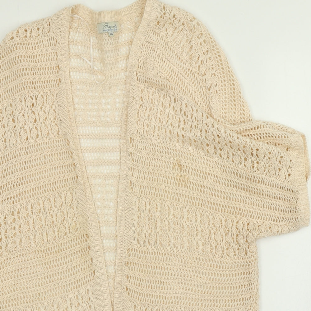 Peacocks Womens Beige   Shrug Jumper Size 18