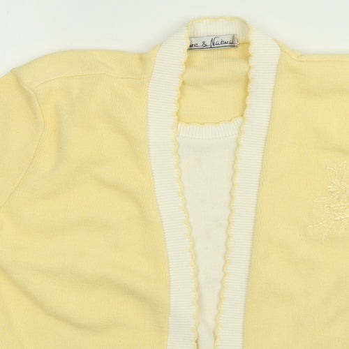 Pure & Natural Womens Yellow   Pullover Jumper Size 2