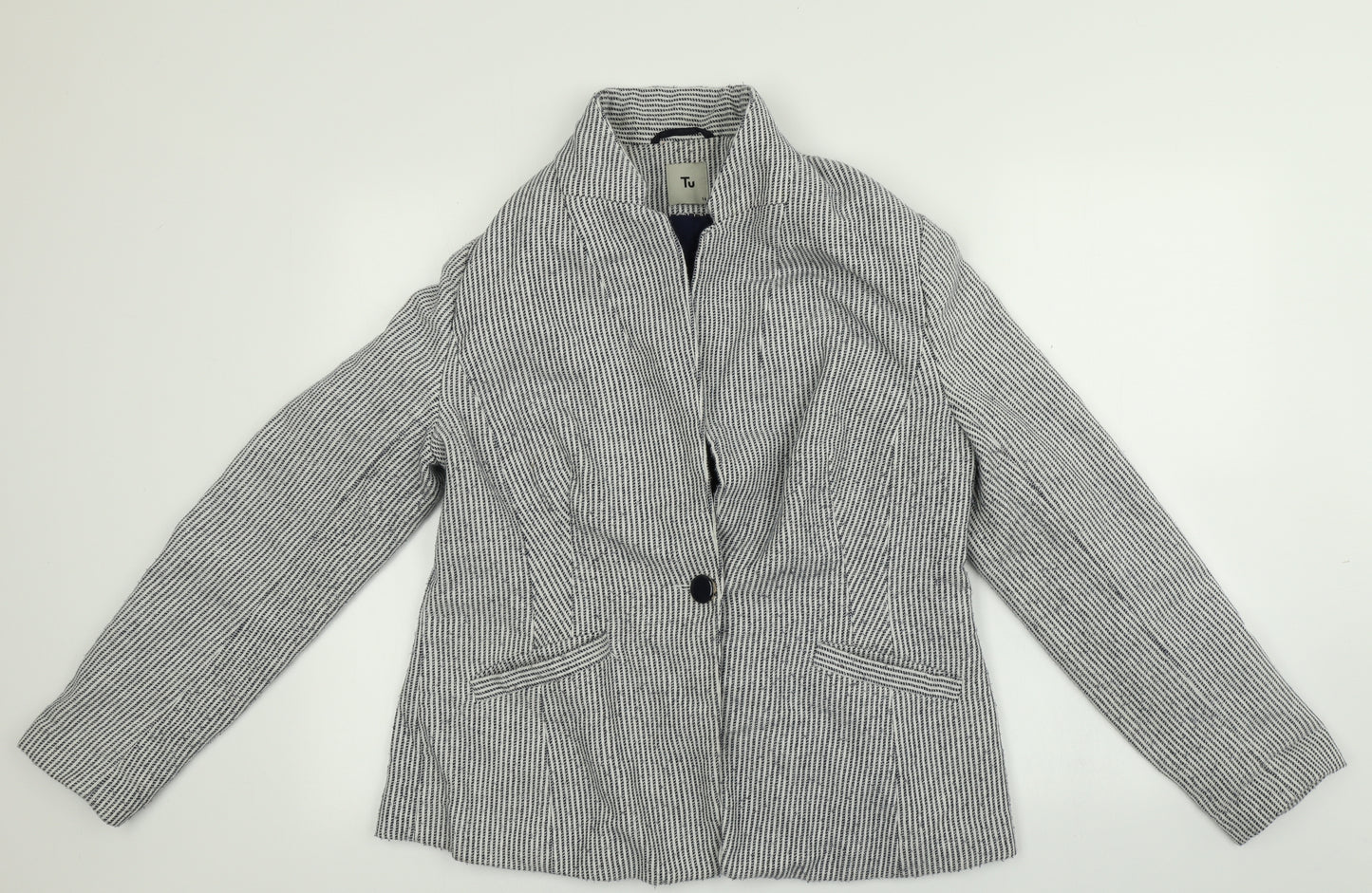 TU Womens Multicoloured Striped  Jacket  Size 16