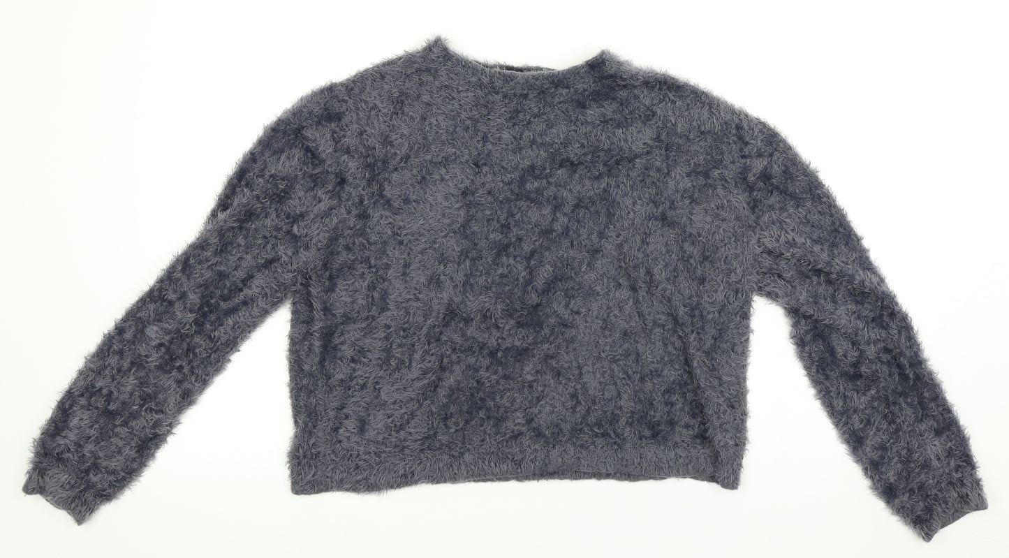 Pull&Bear Womens Blue   Pullover Sweatshirt Size XL