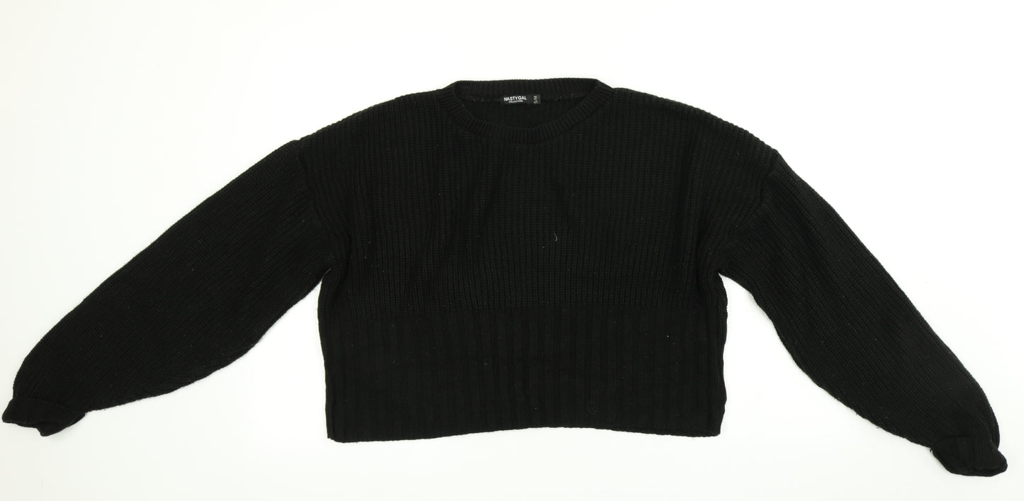 Nasty Gal Womens Black   Pullover Jumper Size S
