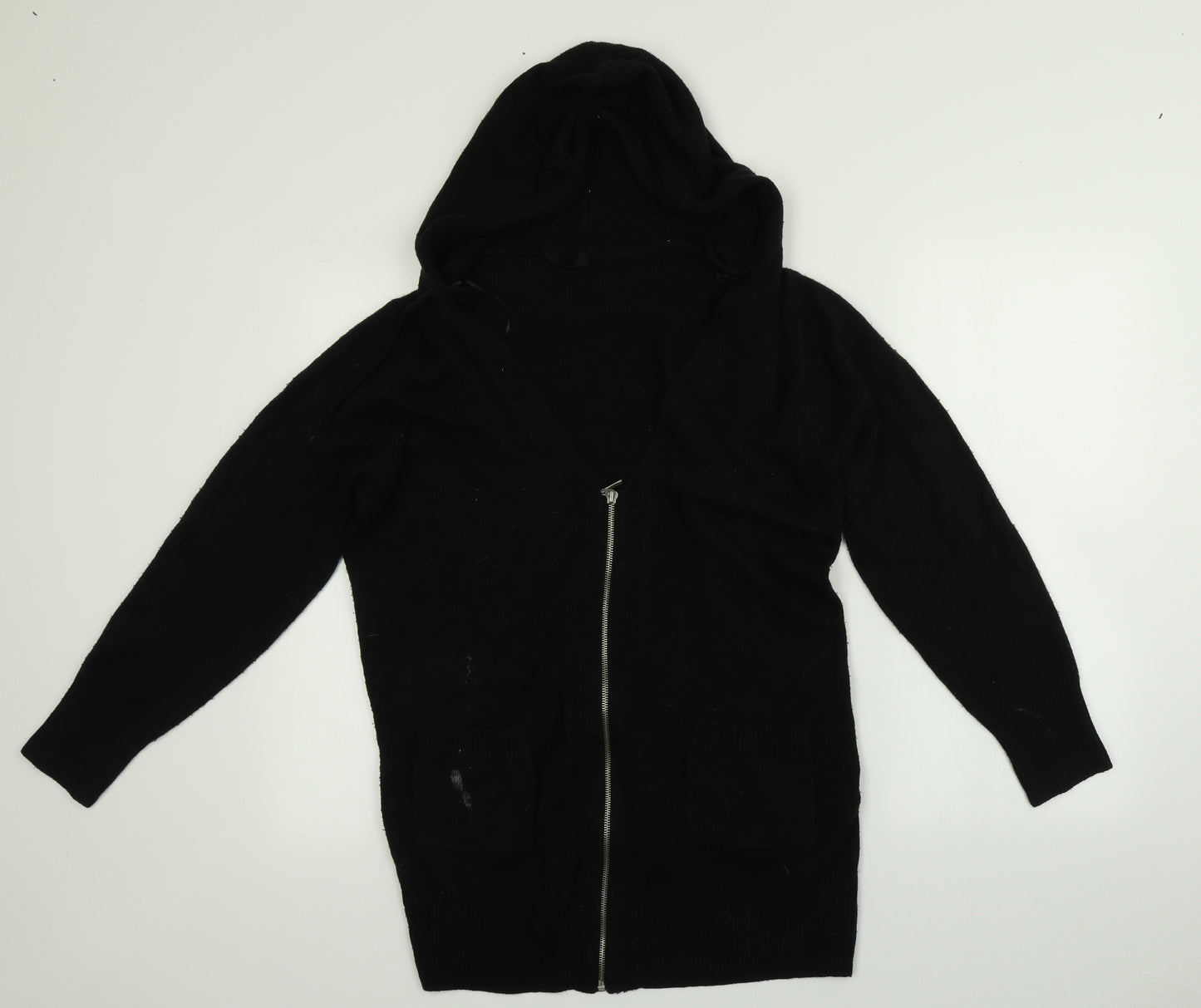 Preworn Womens Black   Full Zip Hoodie Size 16