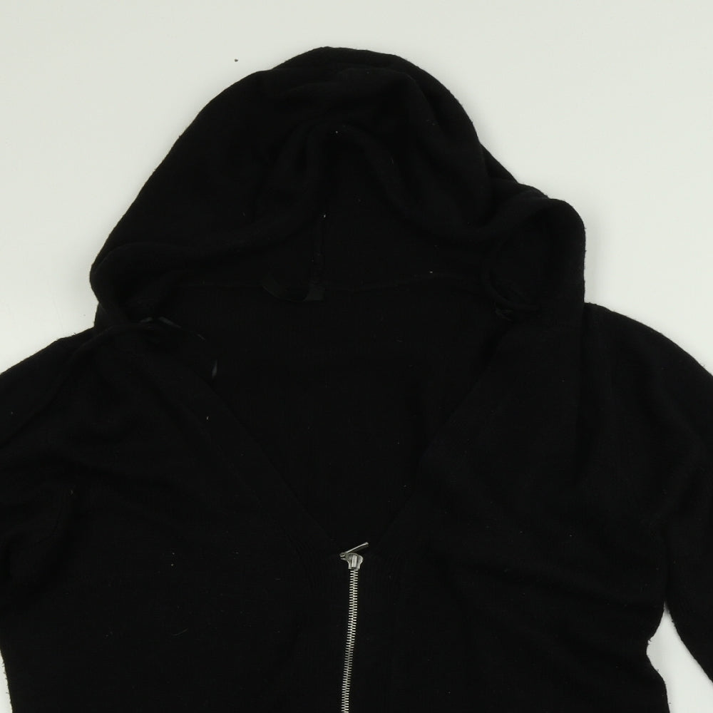 Preworn Womens Black   Full Zip Hoodie Size 16