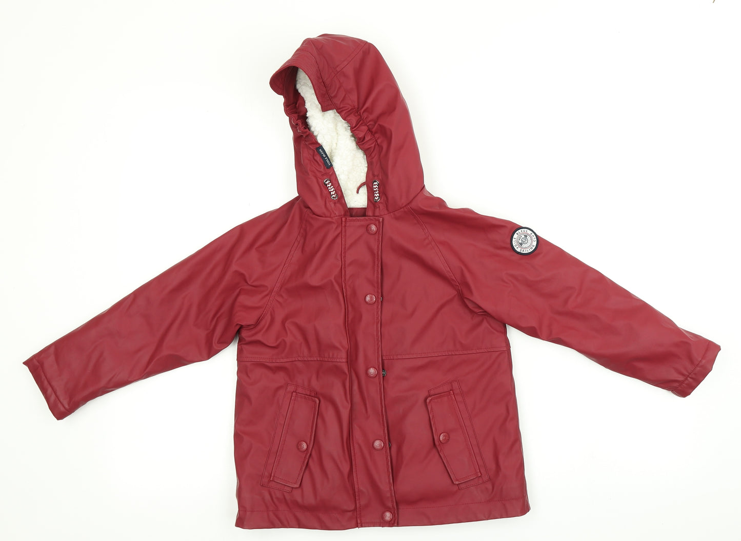 voile bleue Boys Red   Rain Coat Coat Size 6 Years