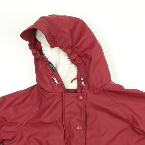 voile bleue Boys Red   Rain Coat Coat Size 6 Years
