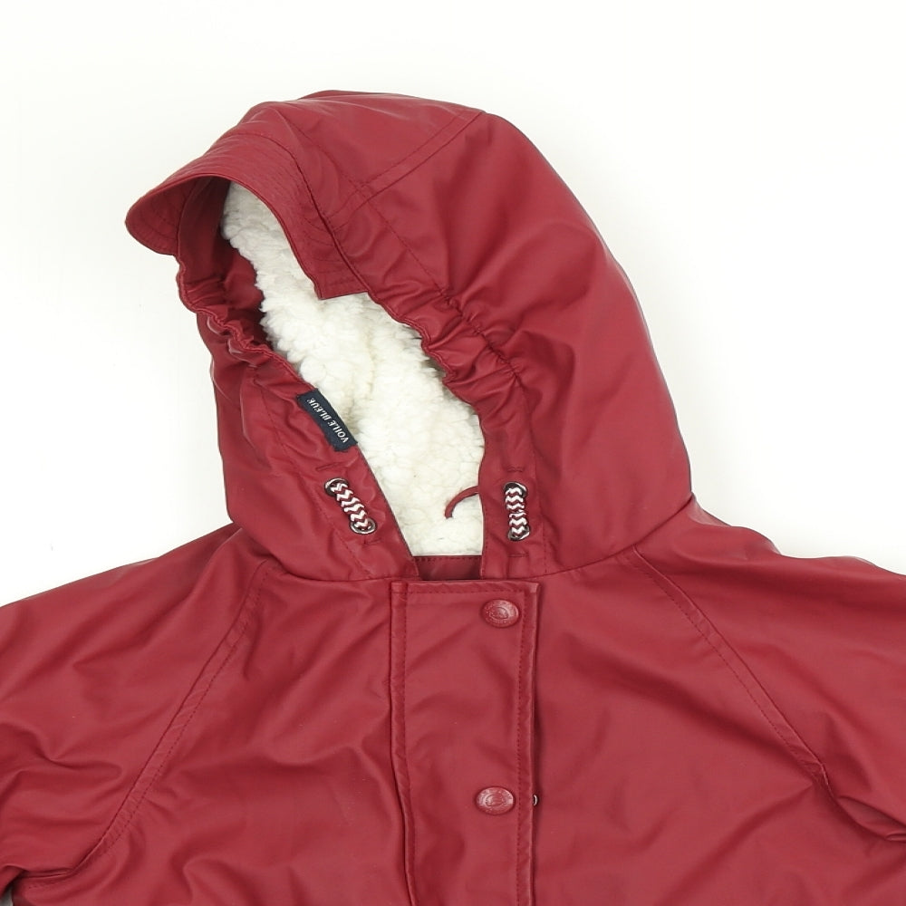 voile bleue Boys Red   Rain Coat Coat Size 6 Years