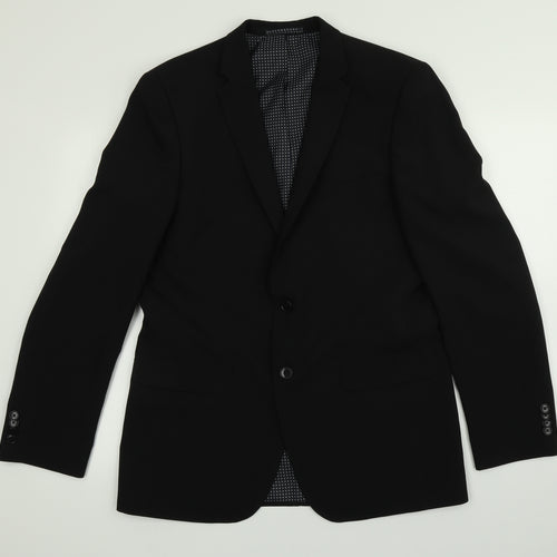 T&W Mens Black   Jacket Suit Jacket