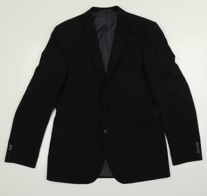 T&W Mens Black   Jacket Suit Jacket
