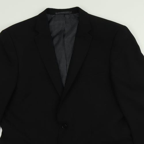 T&W Mens Black   Jacket Suit Jacket
