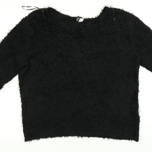 Divided Womens Black   Pullover Jumper Size M