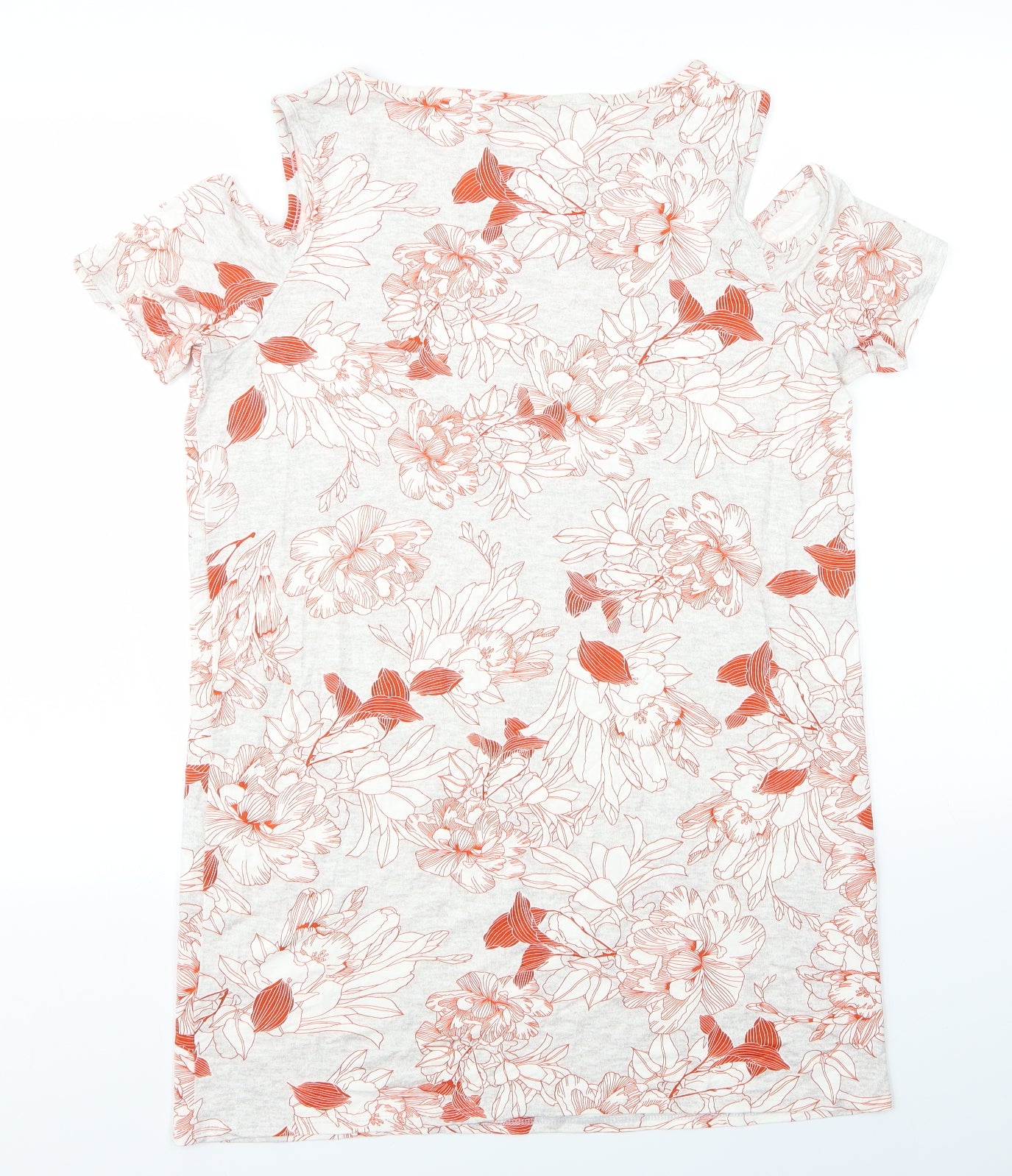 George Womens Multicoloured Floral  T-Shirt Dress  Size 12  - Beach Wear, Shoulder cut out