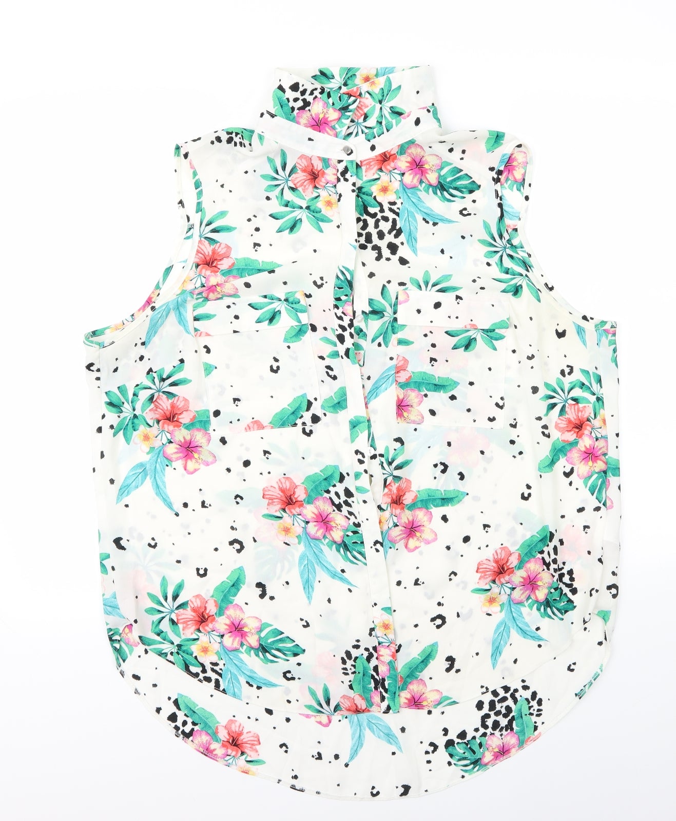 Primark Womens Multicoloured Floral  Tunic Blouse Size 18  - Sleeveless