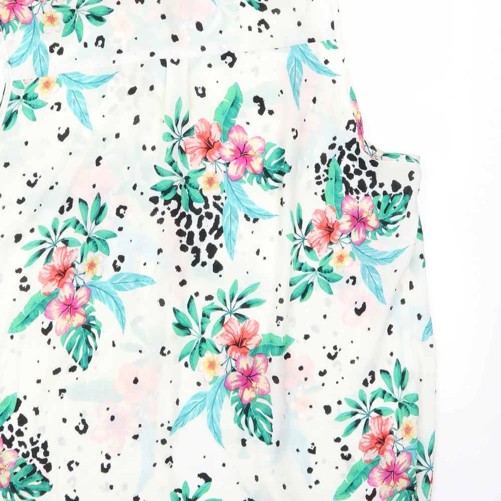 Primark Womens Multicoloured Floral  Tunic Blouse Size 18  - Sleeveless