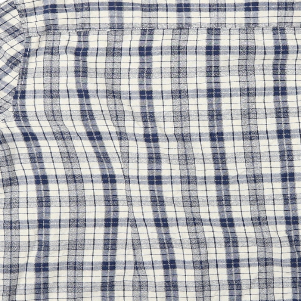 Easy Mens Blue Check   Button-Up Size 3XL  - Check Shirt