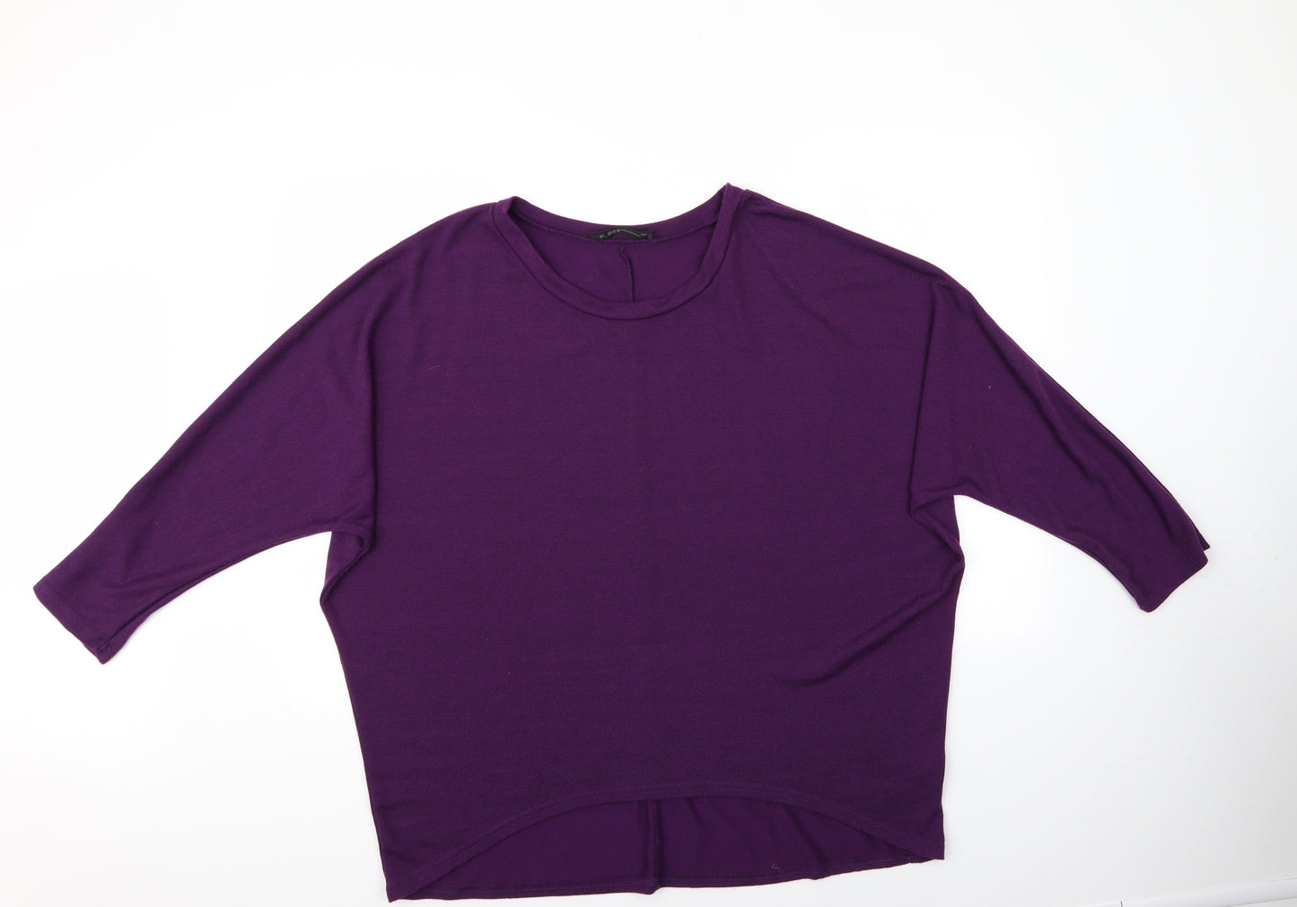Zanzea Womens Purple   Pullover Jumper Size 2XL  - Batwing Sleeve