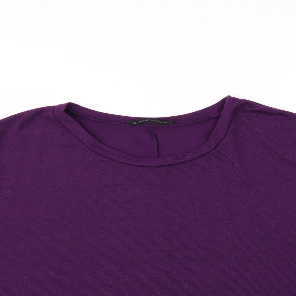 Zanzea Womens Purple   Pullover Jumper Size 2XL  - Batwing Sleeve