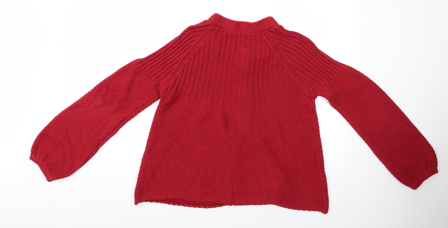 George Moda Womens Red   Cardigan Jumper Size 14  - Large buttons