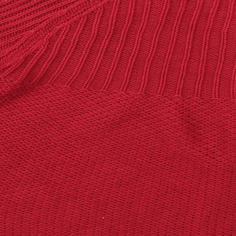 George Moda Womens Red   Cardigan Jumper Size 14  - Large buttons