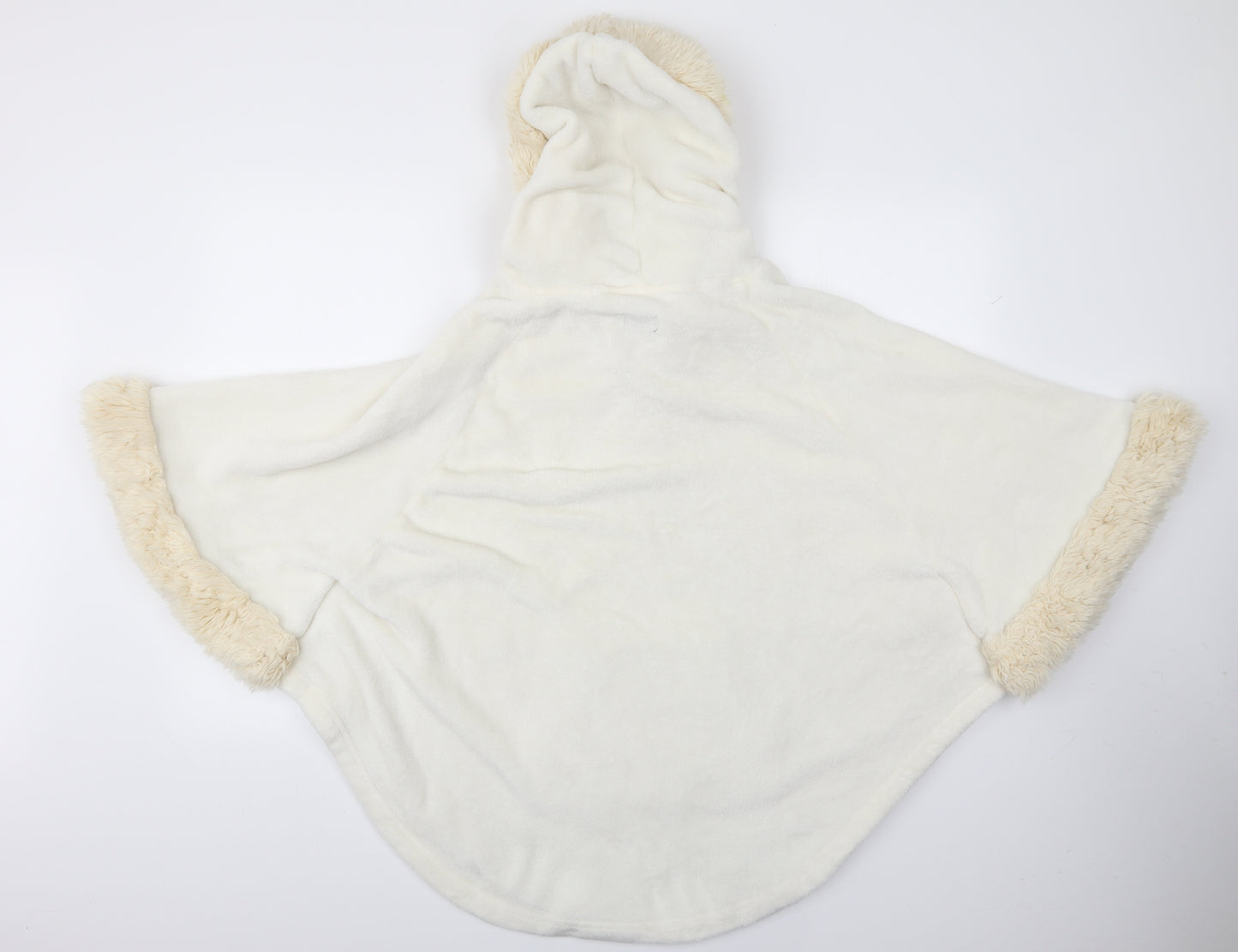 Florence and Fred Womens Ivory   Overcoat Poncho Size S  - Hooded Poncho