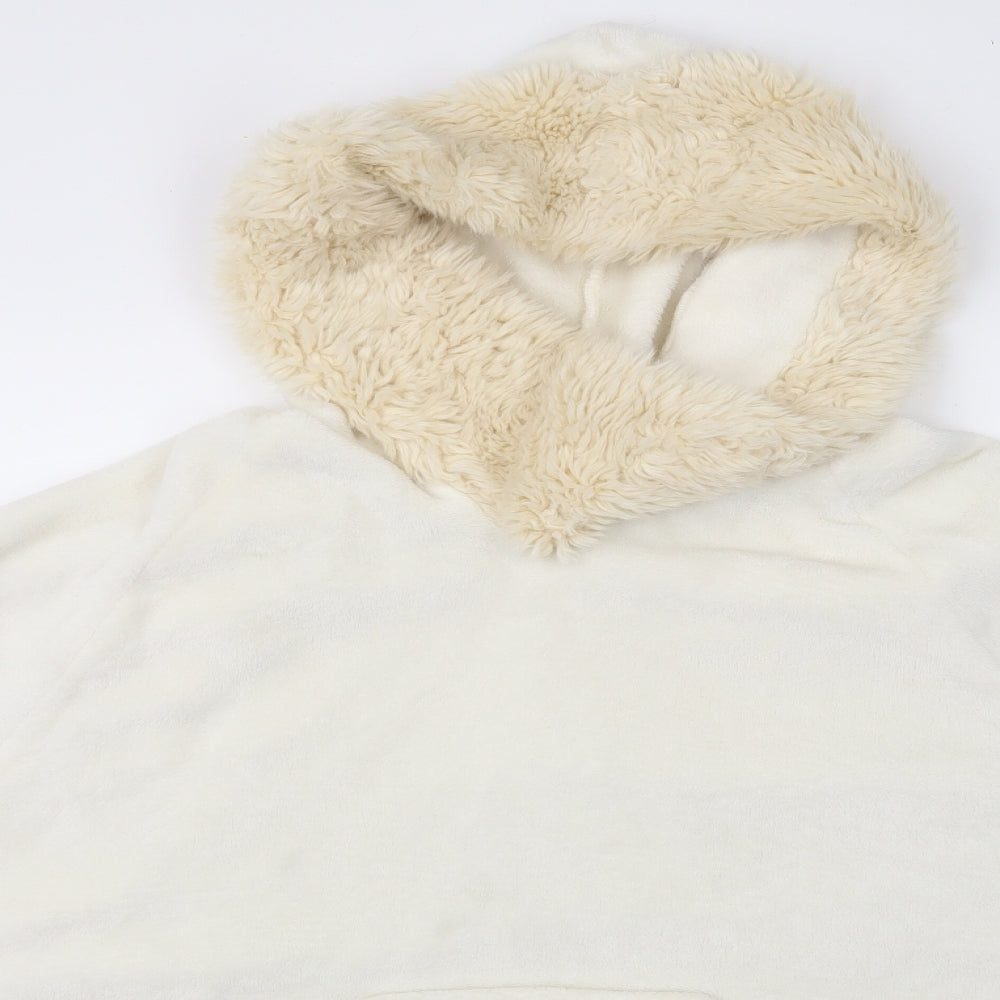 Florence and Fred Womens Ivory   Overcoat Poncho Size S  - Hooded Poncho