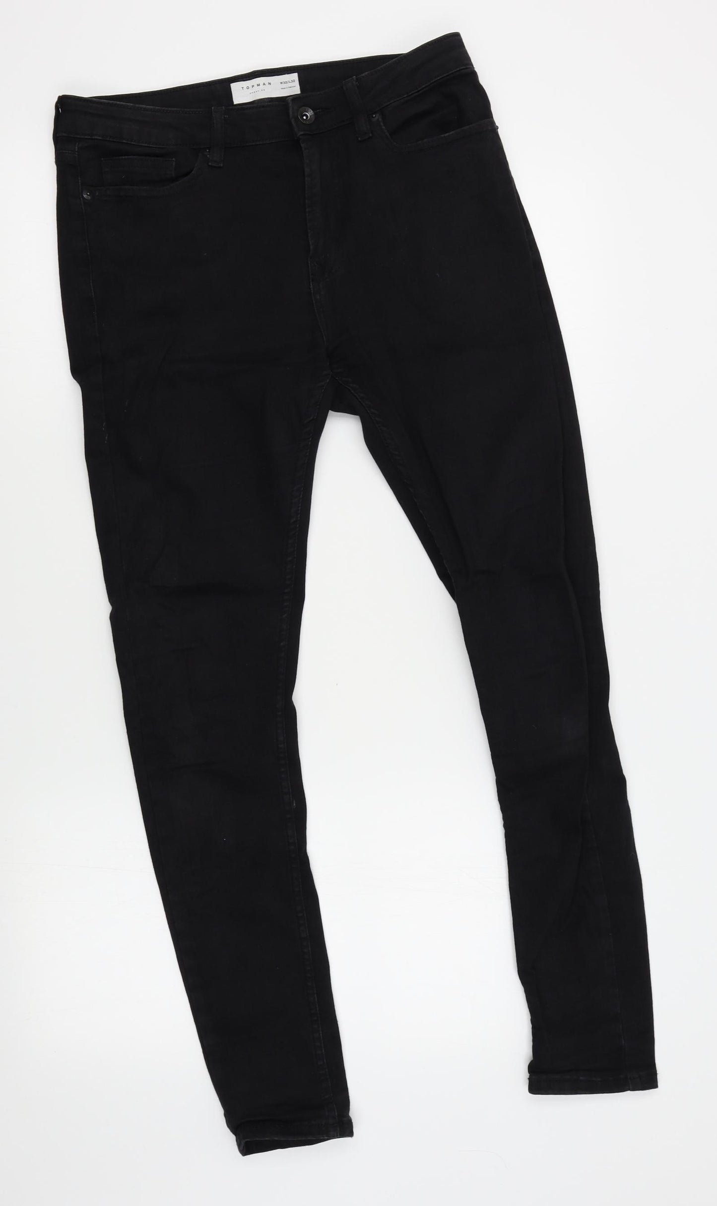 Topman Mens Black   Skinny Jeans Size 32 L32 in