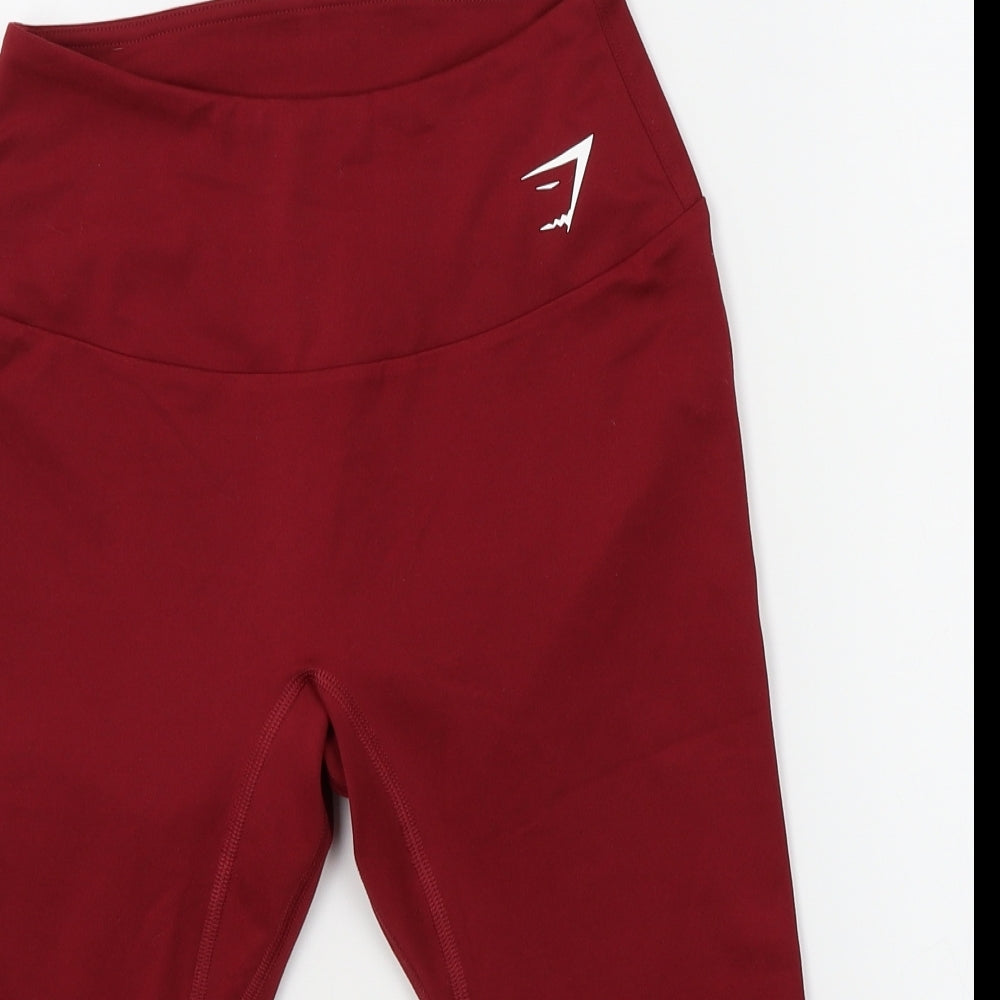Gymshark Womens Red   Biker Shorts Size S
