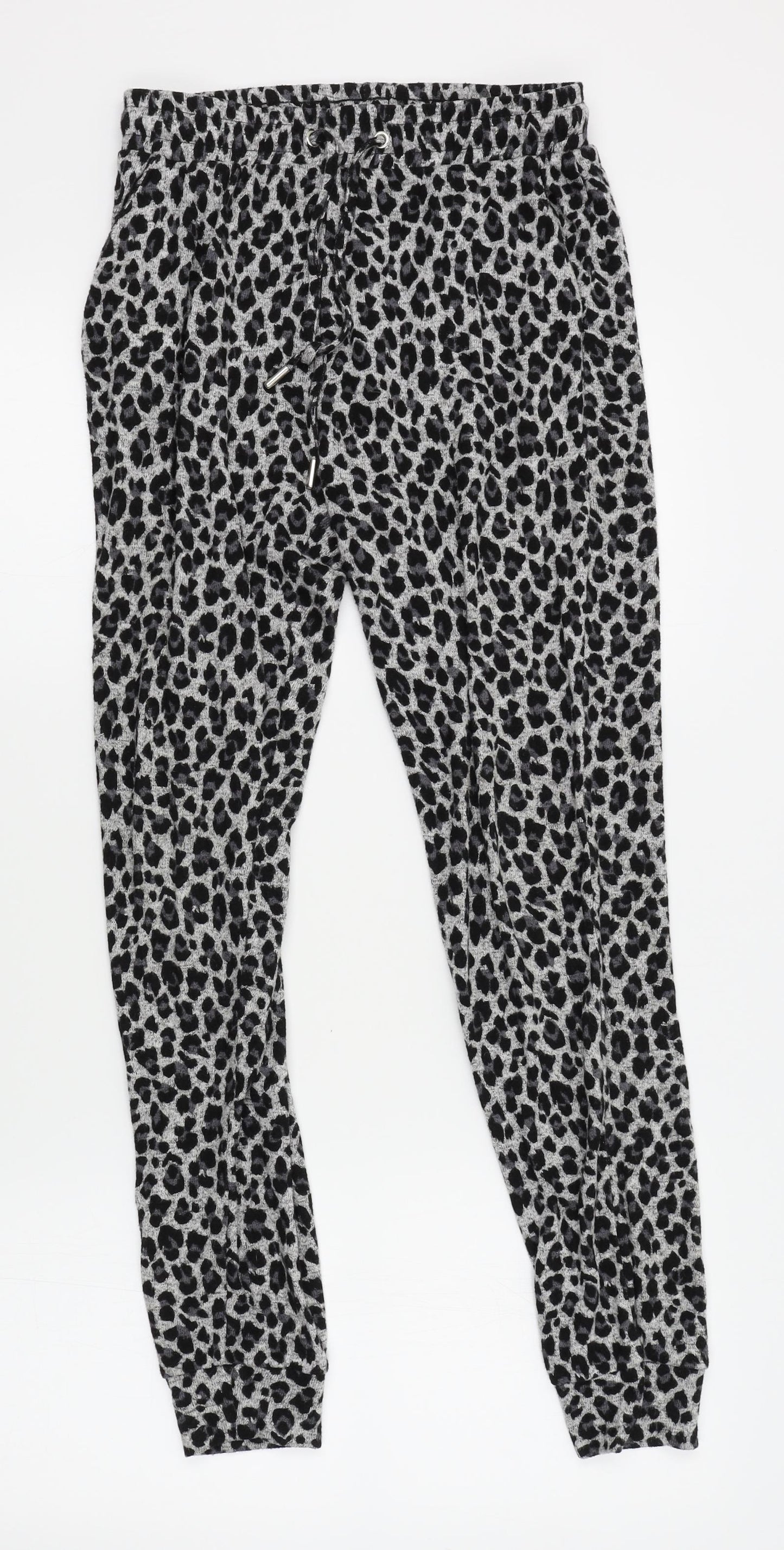 F&F Womens Grey Animal Print   Lounge Pants Size 6
