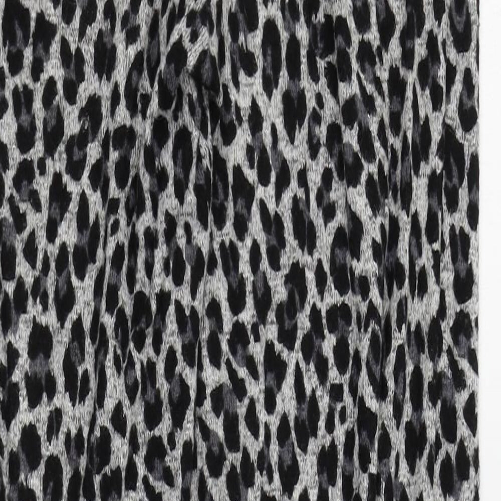F&F Womens Grey Animal Print   Lounge Pants Size 6