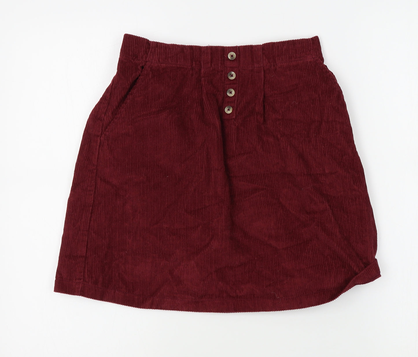 TU Girls Red  Corduroy A-Line Skirt Size 12 Years