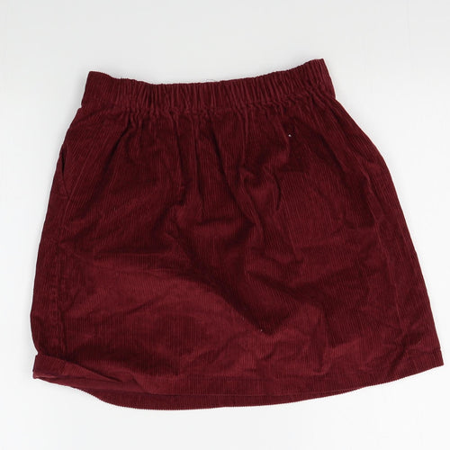 TU Girls Red  Corduroy A-Line Skirt Size 12 Years