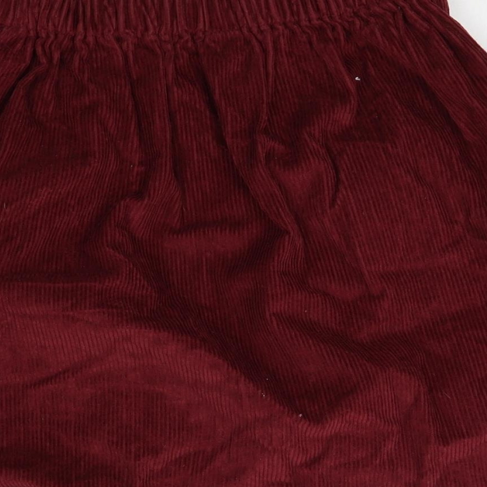 TU Girls Red  Corduroy A-Line Skirt Size 12 Years