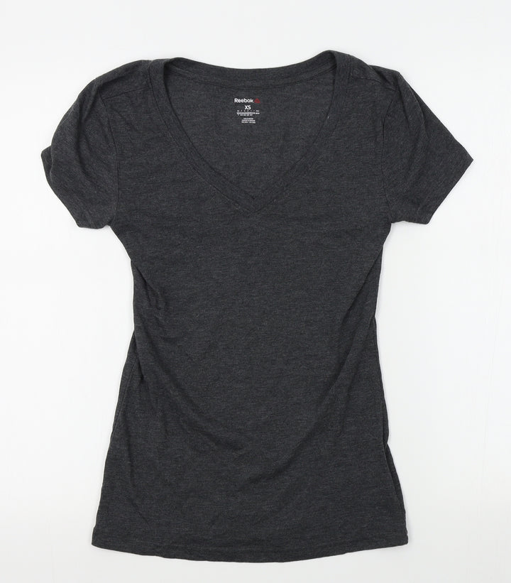 Reebok Womens Grey Basic T-Shirt Size XS