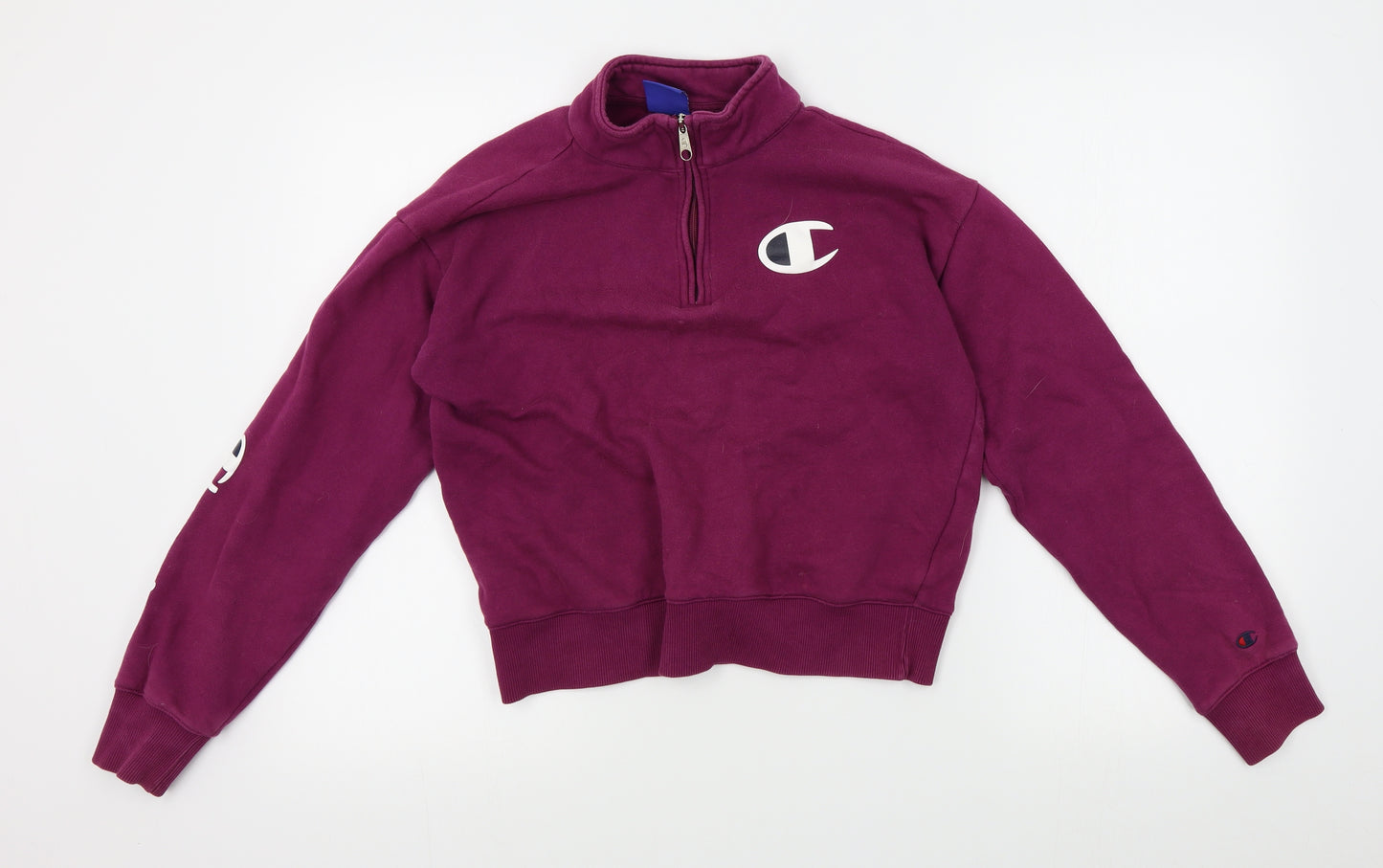 Champion Womens Red   Pullover Sweatshirt Size S  - cropped