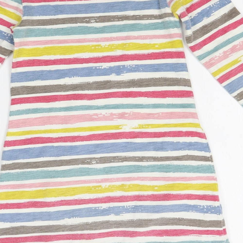 Joules Girls White Striped  A-Line  Size 9 Years