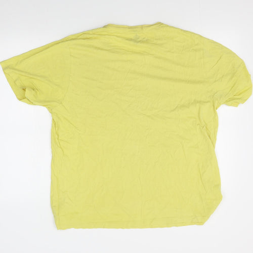 George Mens Yellow    T-Shirt Size XL