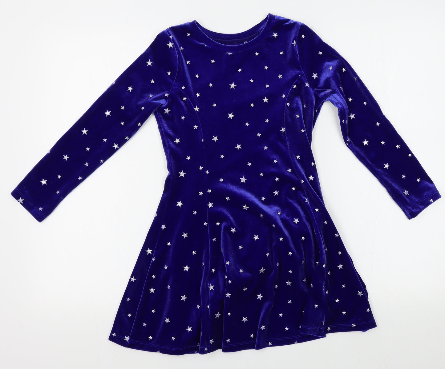 M&S Girls Blue   Fit & Flare  Size 7-8 Years