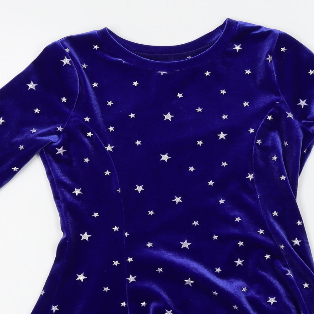 M&S Girls Blue   Fit & Flare  Size 7-8 Years