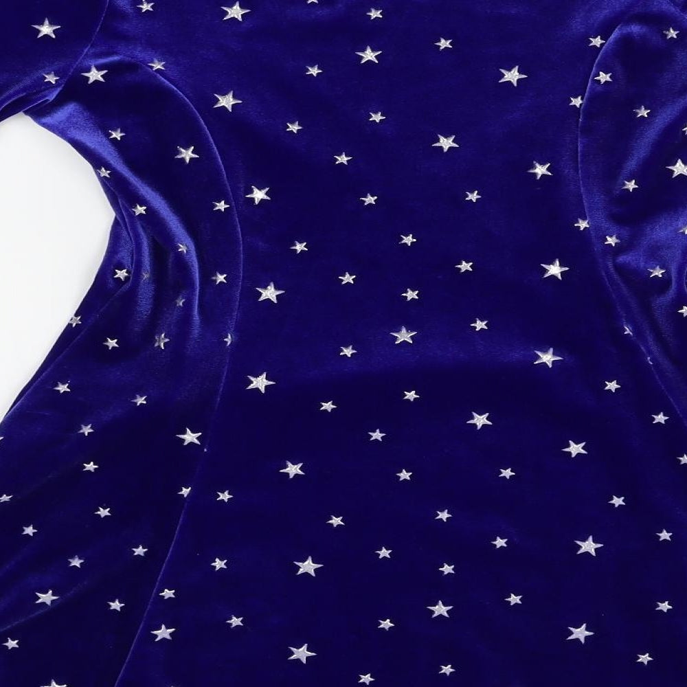 M&S Girls Blue   Fit & Flare  Size 7-8 Years