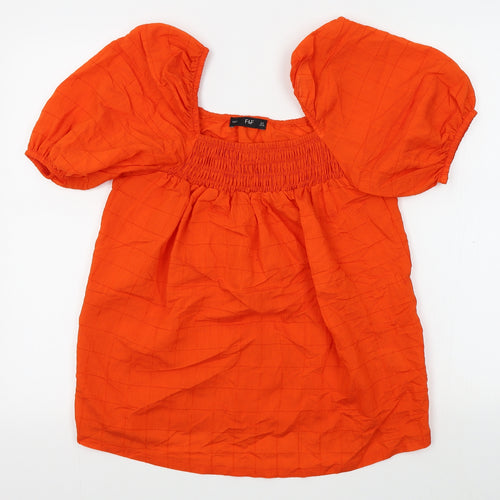 F&F Womens Orange   Basic Blouse Size 8