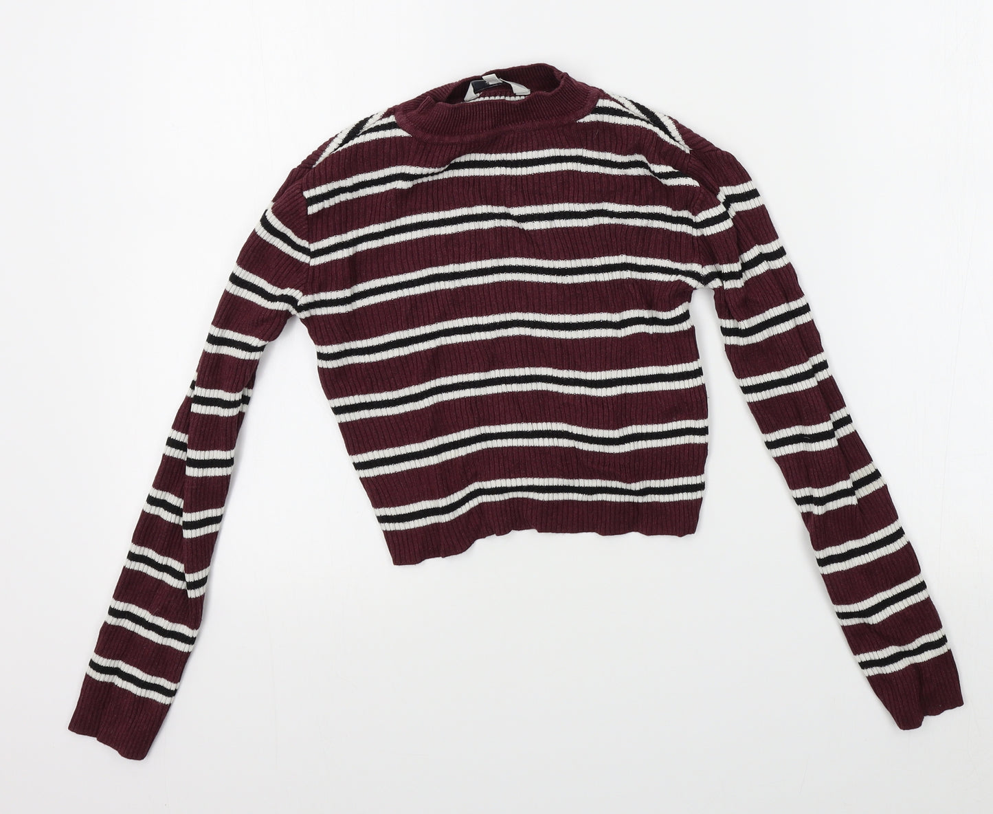 Miss E-vie Girls Red Striped  Pullover Jumper Size 11-12 Years