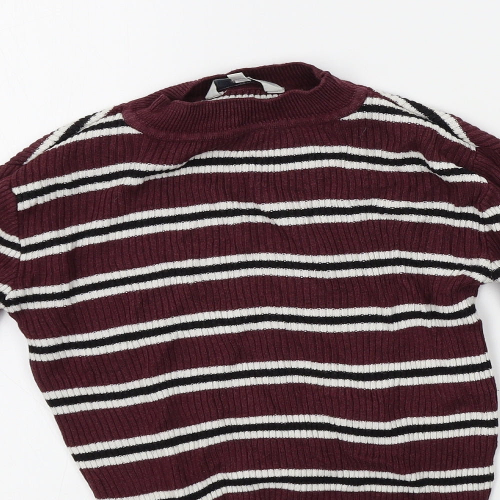 Miss E-vie Girls Red Striped  Pullover Jumper Size 11-12 Years
