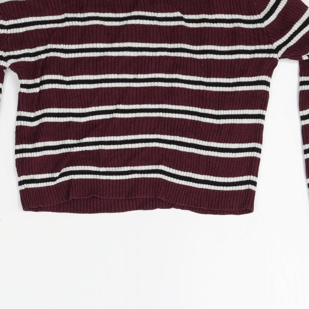Miss E-vie Girls Red Striped  Pullover Jumper Size 11-12 Years