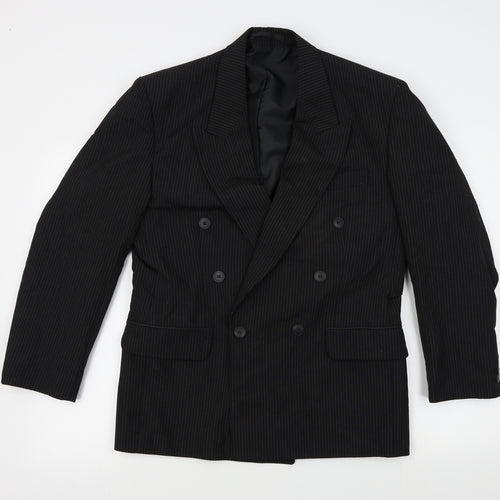 Essentials Mens Black Striped  Jacket Blazer
