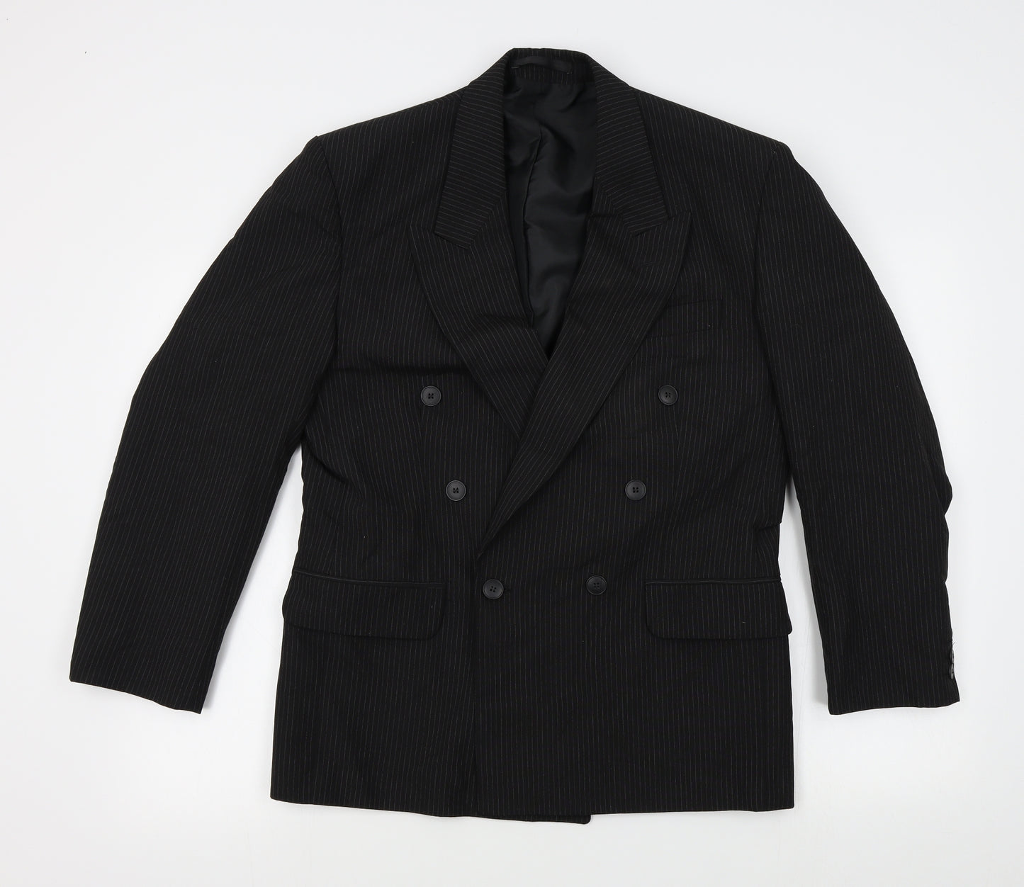 Essentials Mens Black Striped  Jacket Blazer