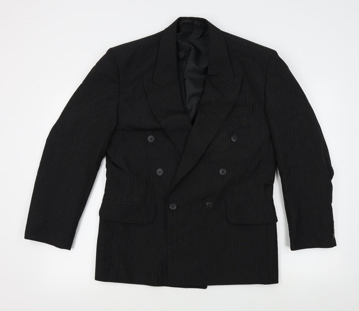 Essentials Mens Black Striped  Jacket Blazer