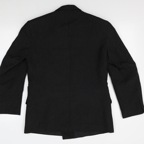 Essentials Mens Black Striped  Jacket Blazer
